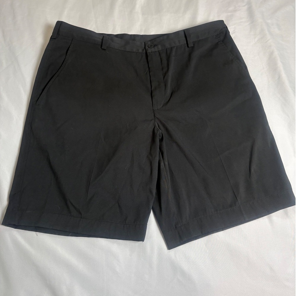 Nike Golf Shorts Mens 36 Black Good Dri-FIT Performance Flat Front Athletic
